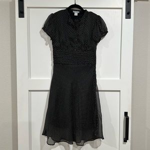 Vintage Delia’s Lined Black & White Polka Dot Dress Size 5/6